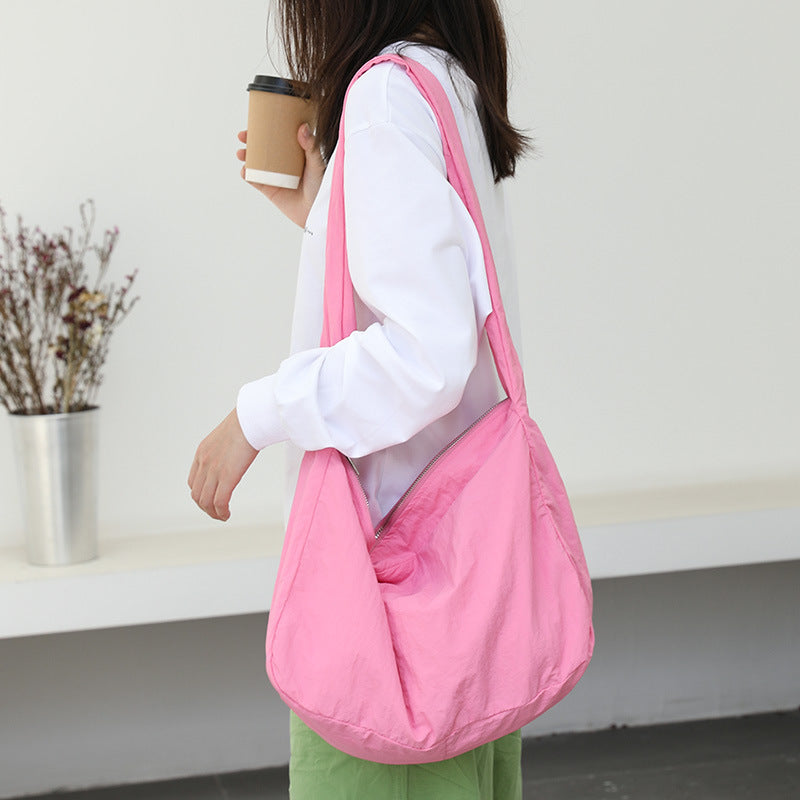 Women's Korean Style Nylon Simple Fashion Solid Crossbody Bags