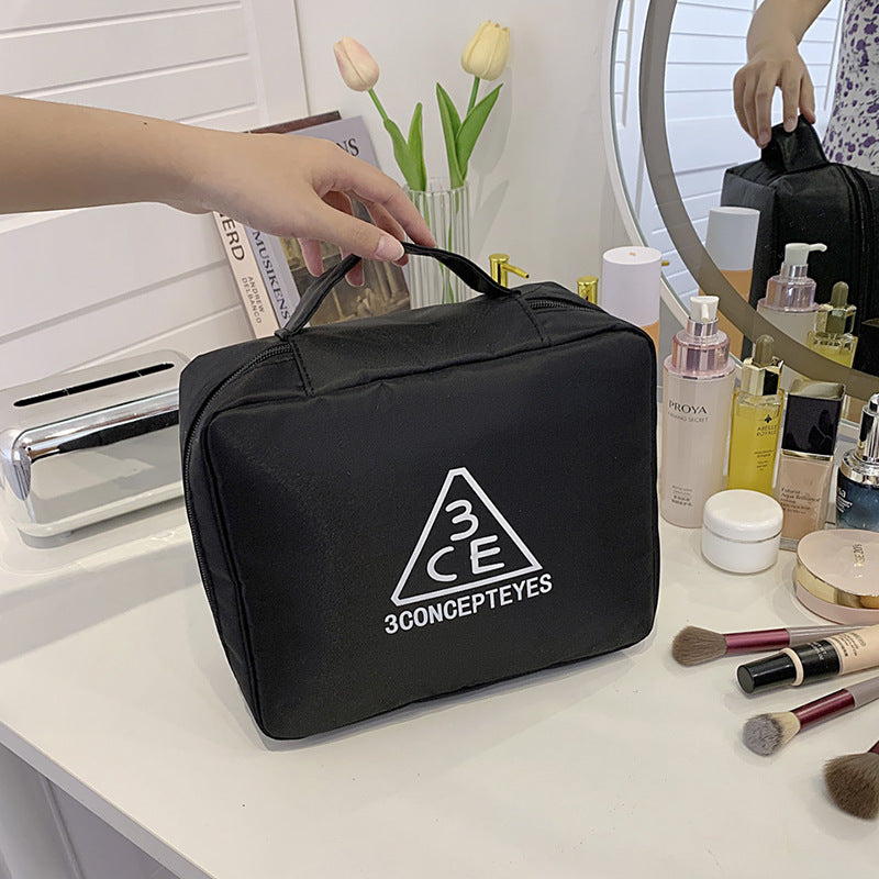 Large Capacity Portable Storage Black Classic Cosmetic Bags