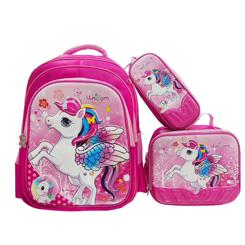 Cartoon Three-piece Detachable Film With Light Elementary School Students' Schoolbags