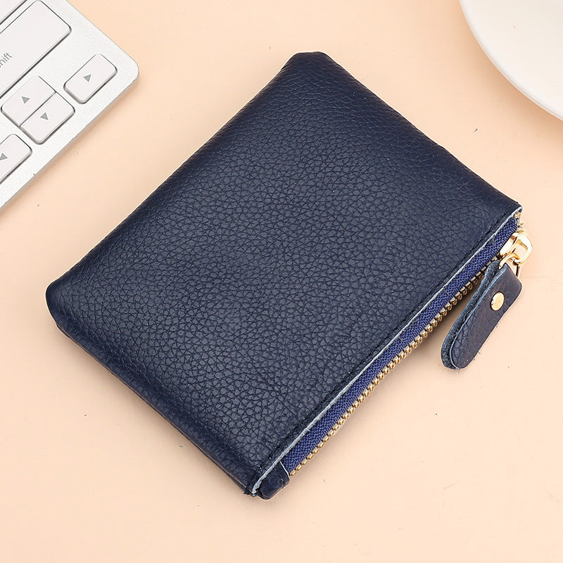 Women's & Men's & Genuine Leather Soft Mini Storage First Layer Coin Purses