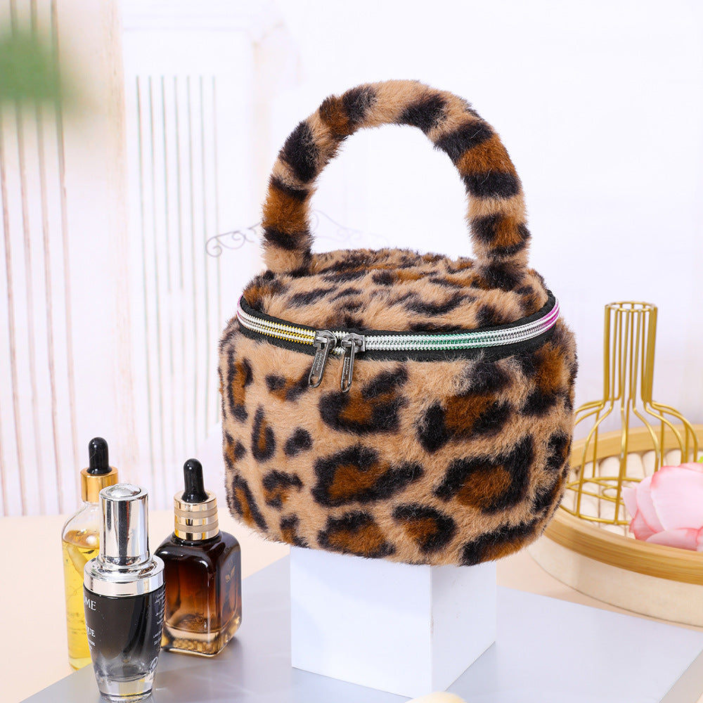 Large Capacity Leopard Print Good-looking Cosmetics Cosmetic Bags