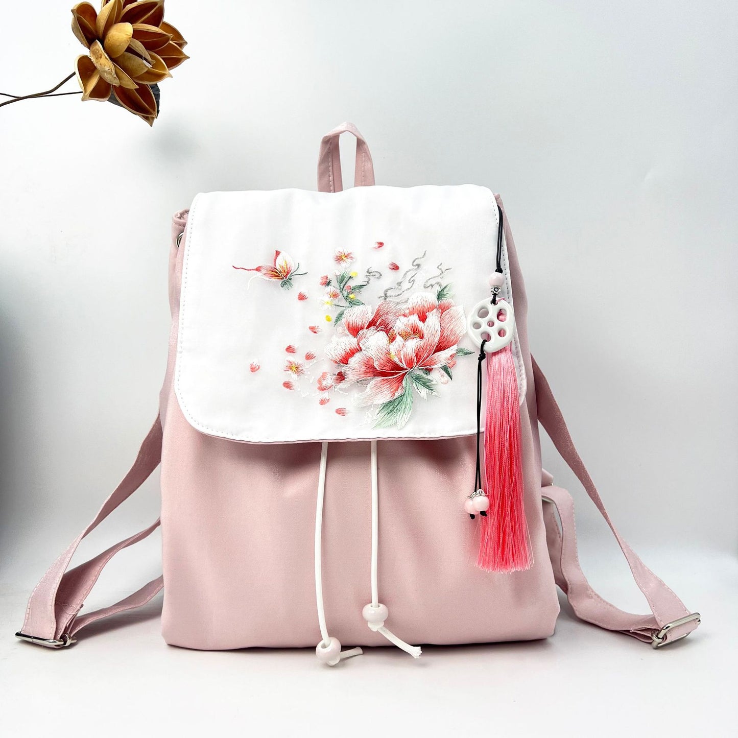 Straight Hair Han Elements Chinese Clothes Backpacks