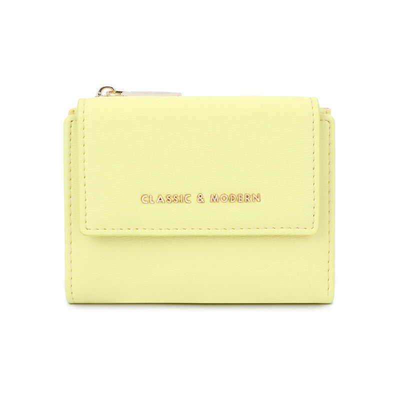 Light Color Design Simple Fashion Clutch Ladies Wallets