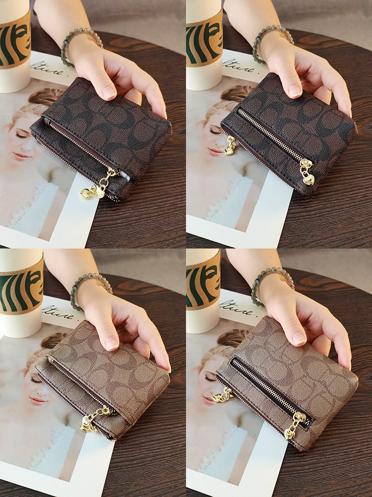 Women's Small Design Zipper Mini Short Coin Purses