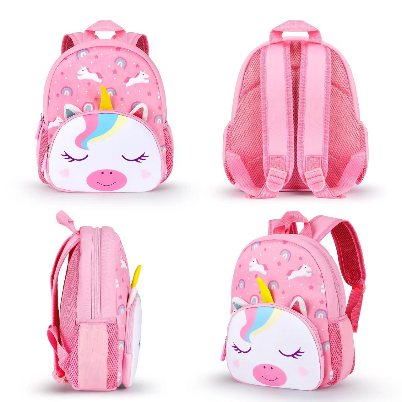 Pretty Animal Cartoon Neoprene Dinosaur Unicorn School Bags