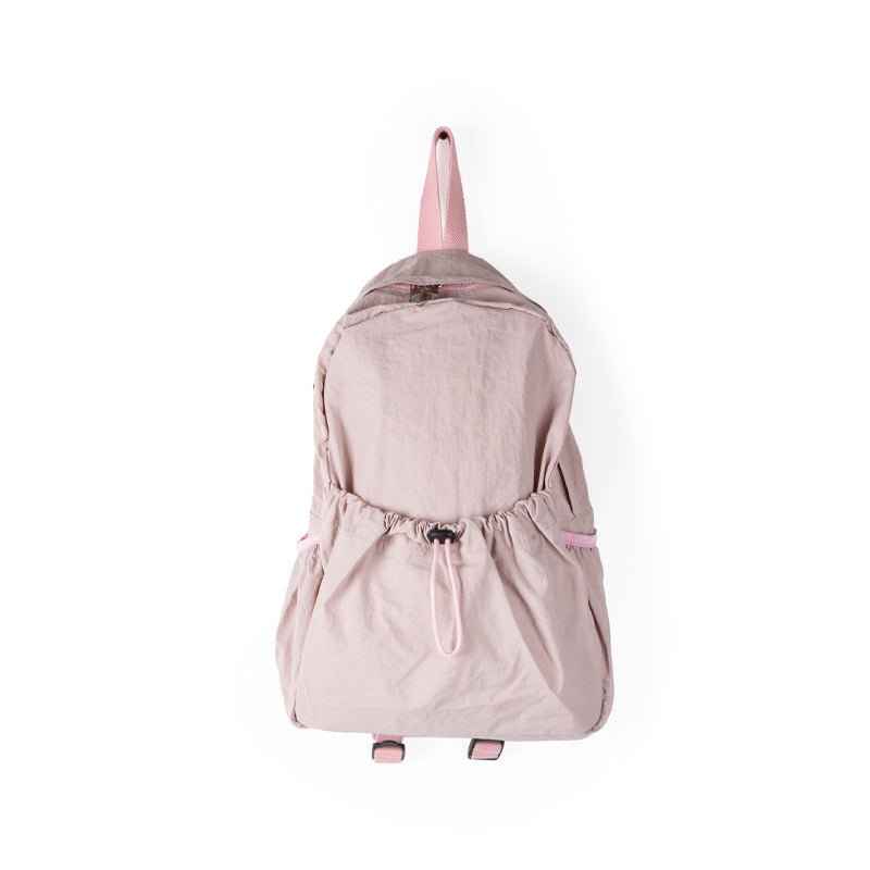 Waterproof Nylon Cloth Drawstring Female Lightweight Backpacks