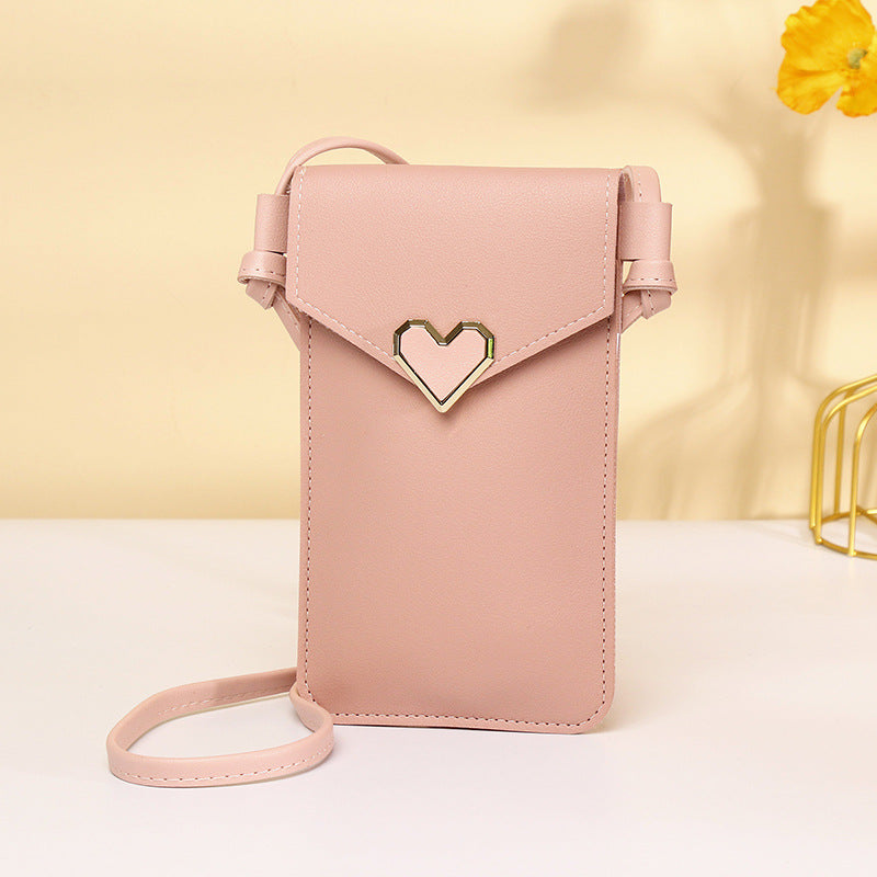 Women's Transparent Touch Screen Mobile Retro Solid Phone Bags