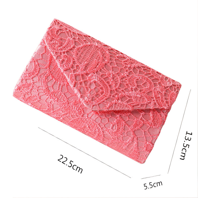 Women's Portable Dinner Banquet Lace Dress Pouch Evening Bags