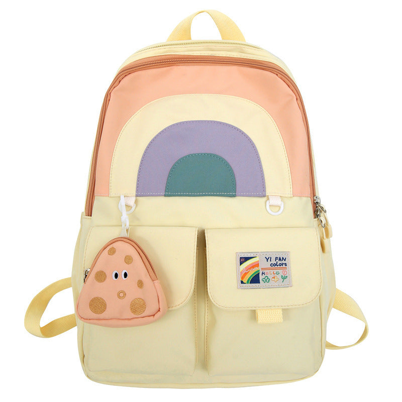 Primary Simple Large Capacity Cute Rainbow Backpacks