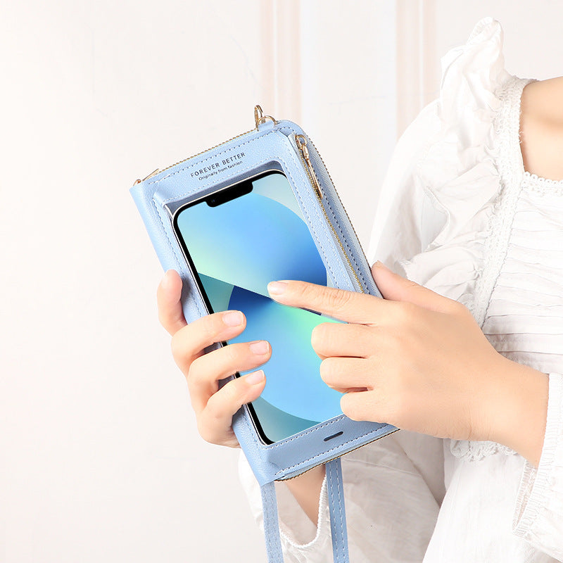 Mini sacs mobiles transparents multifonctionnels pour écran tactile pour femmes