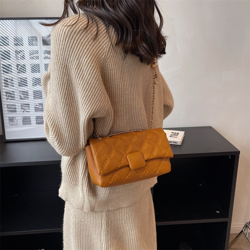 Women's Small Autumn Popular Contrast Color Simple Shoulder Bags