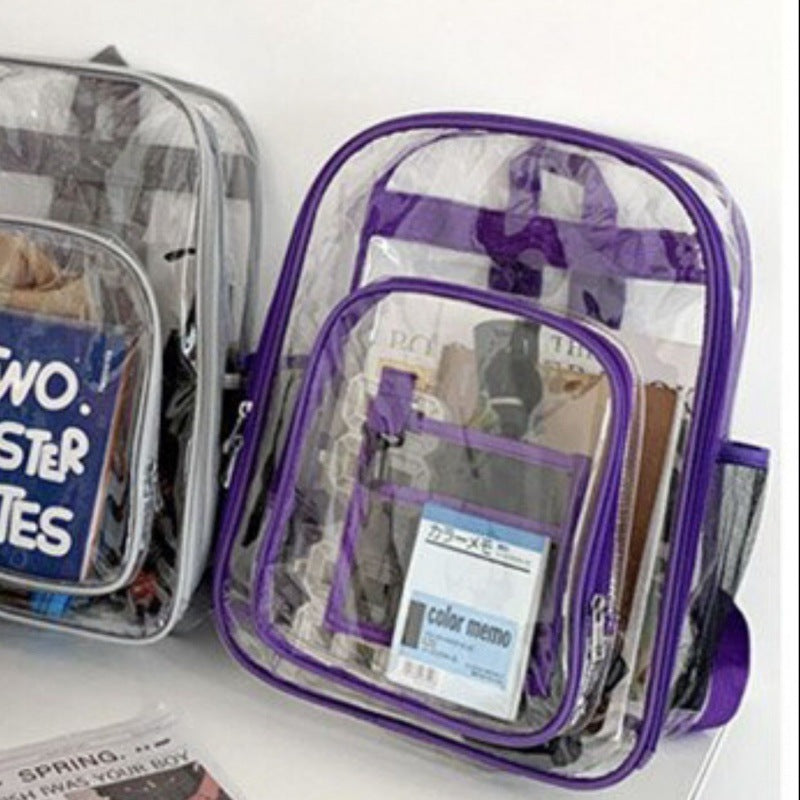 Women's & Men's & Transparent Jelly High College Large Backpacks