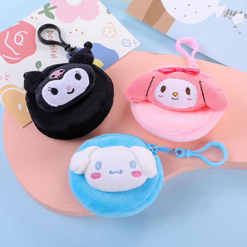 Women's Earphone Cute Round Pendant Car Small Coin Purses