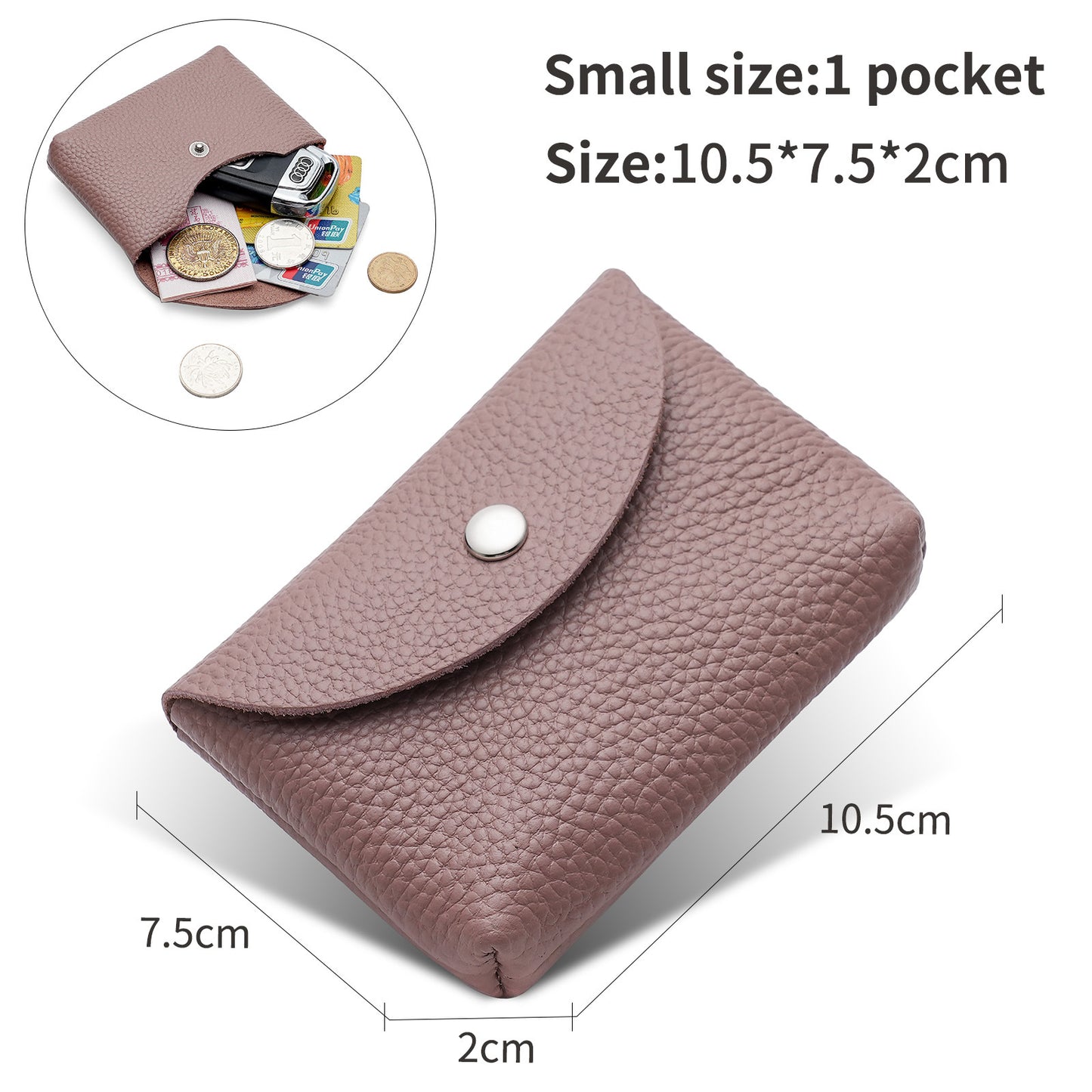 Women's Soft First Layer Cowhide Small Simple Coin Purses