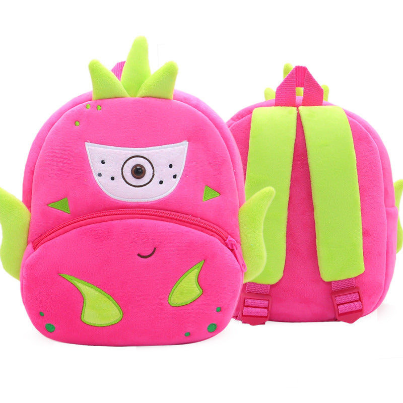 Children's Fruit Cartoon Plush Watermelon Avocado Toddler Children's Backpacks