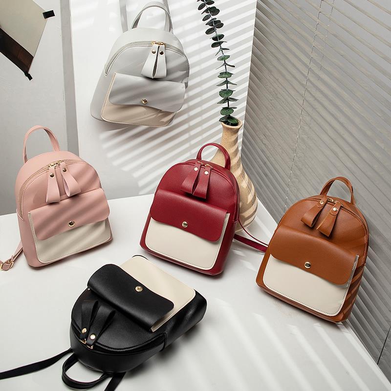 Women's About Korean Preppy Style Contrast Color Backpacks