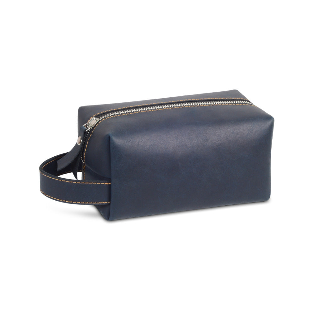 Leather Vintage Wash Large Capacity High-grade Cosmetic Bags