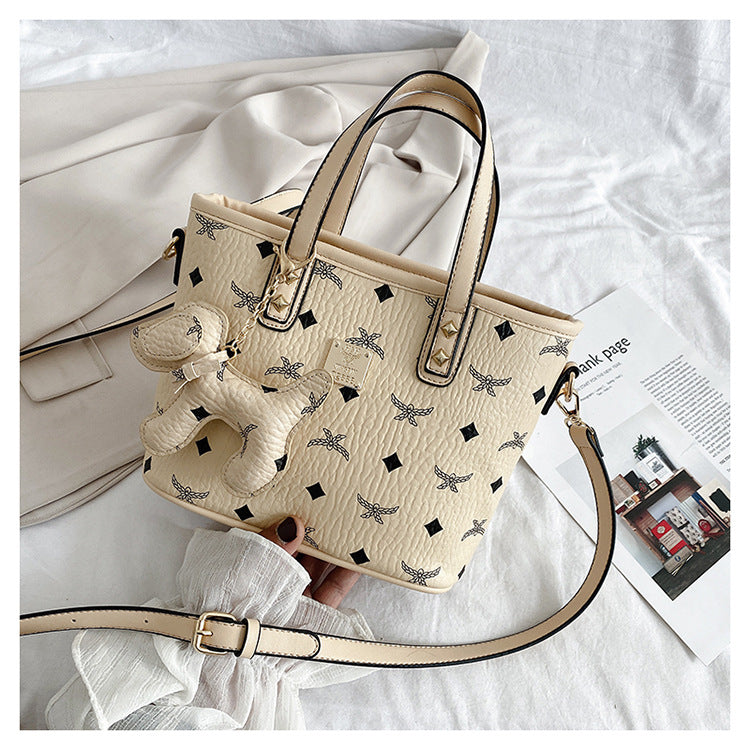 Women's Retro Fashion Portable Bucket Advanced Texture Bags