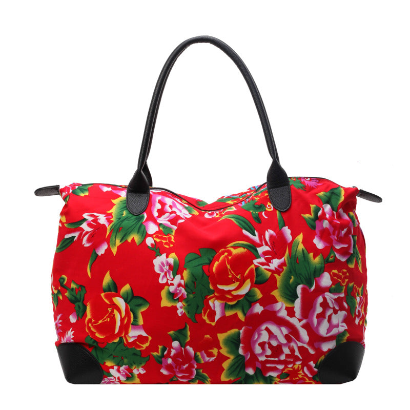 Women's & Men's & Northeast Big Flower Personalized Fashion Travel Bags