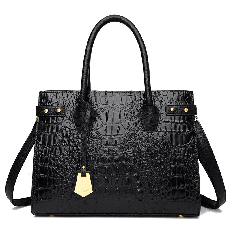 Women's Stylish Good Texture Four Crocodile Pattern Large Shoulder Bags