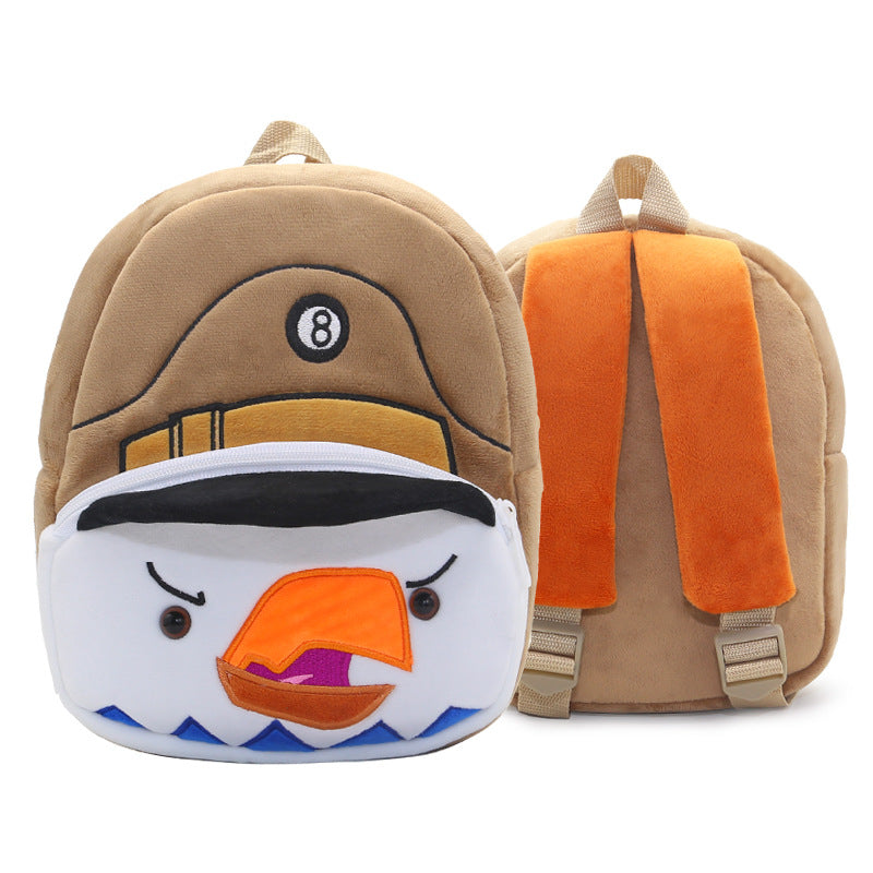 Cute Animal Games Football Boys Plush Children's Backpacks