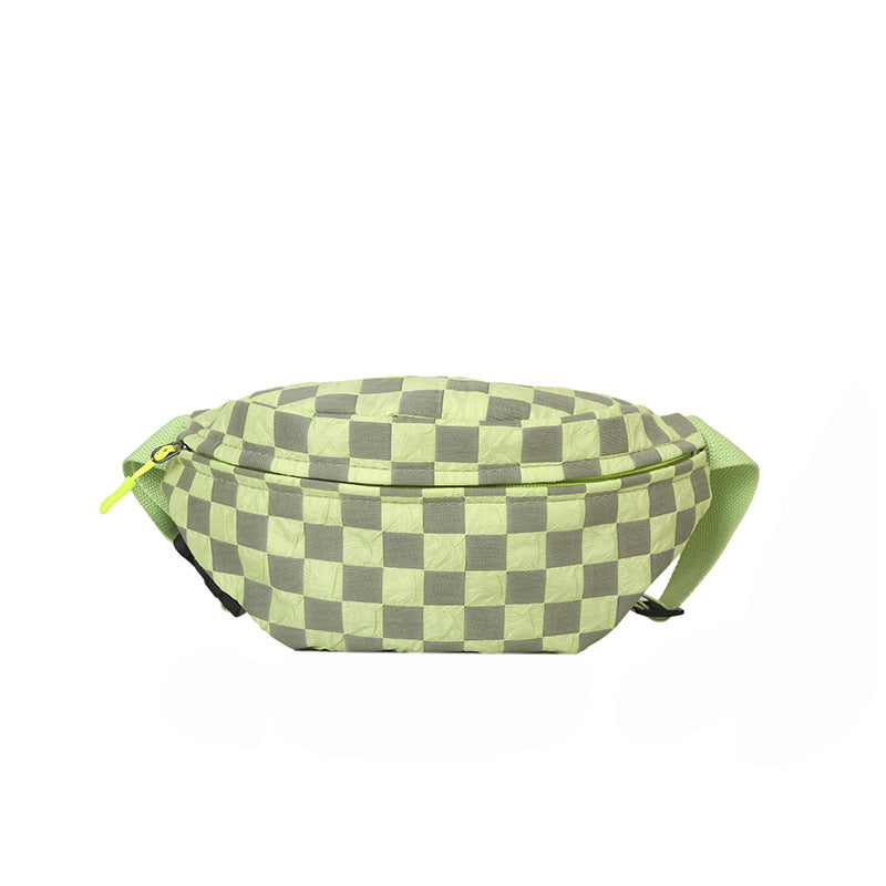 Women's & Men's & Trendy Couple Slanted Fashion Plaid Waist Packs