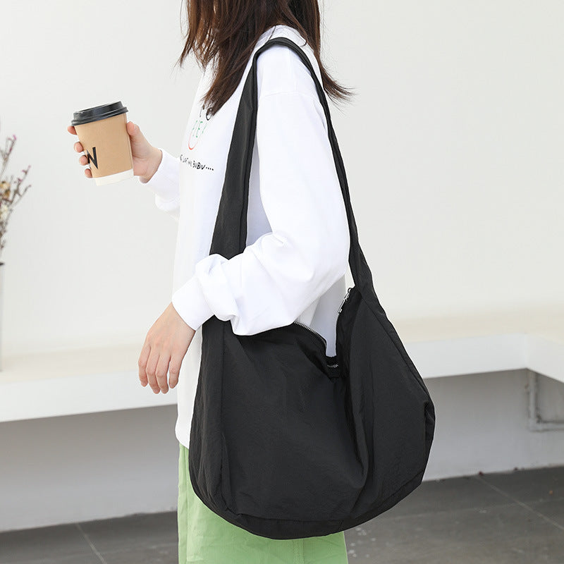 Women's Korean Style Nylon Simple Fashion Solid Crossbody Bags