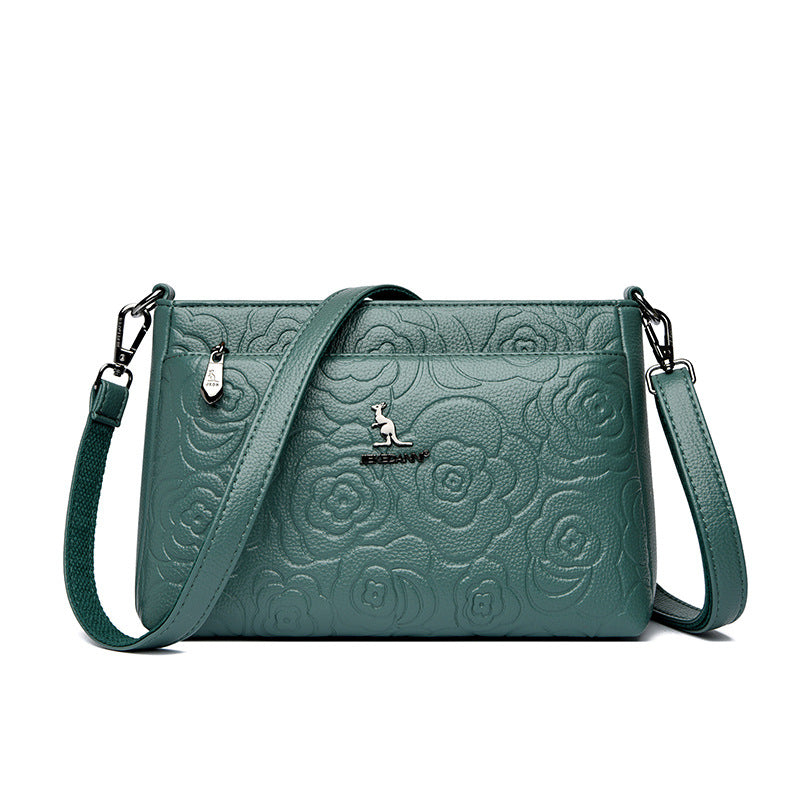 Female Kangaroo Simple Embossed Mom Large Crossbody Bags