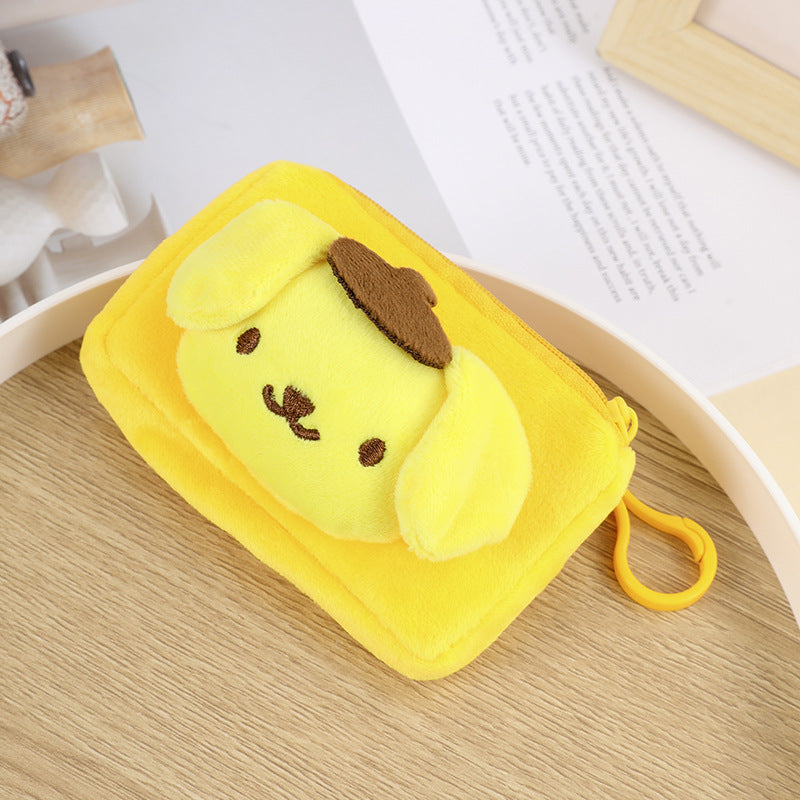 Cartoon Small Animal Soft Plush Earphone Sleeves Coin Purses