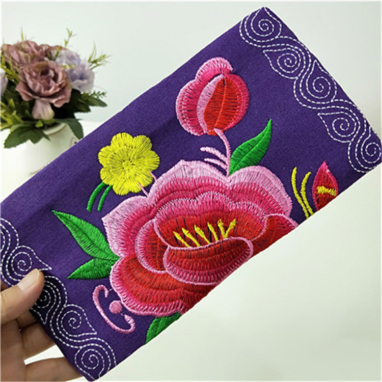 Women's Yunnan National Style Embroidered Soft Mobile Ladies Wallets