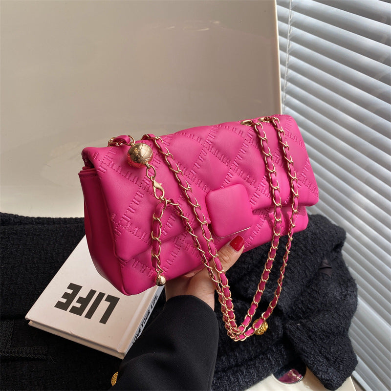 Women's Small Autumn Popular Contrast Color Simple Shoulder Bags