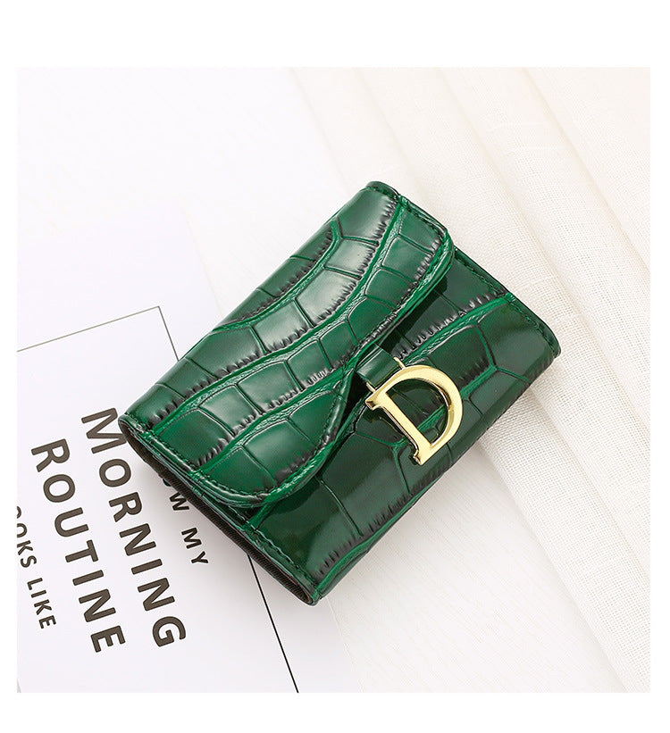 Women's Fashion Crocodile Pattern High-grade Multiple Slots Ladies Wallets