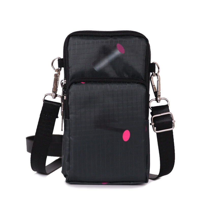 Women's Mobile Mini Large Screen Canvas Halter Phone Bags