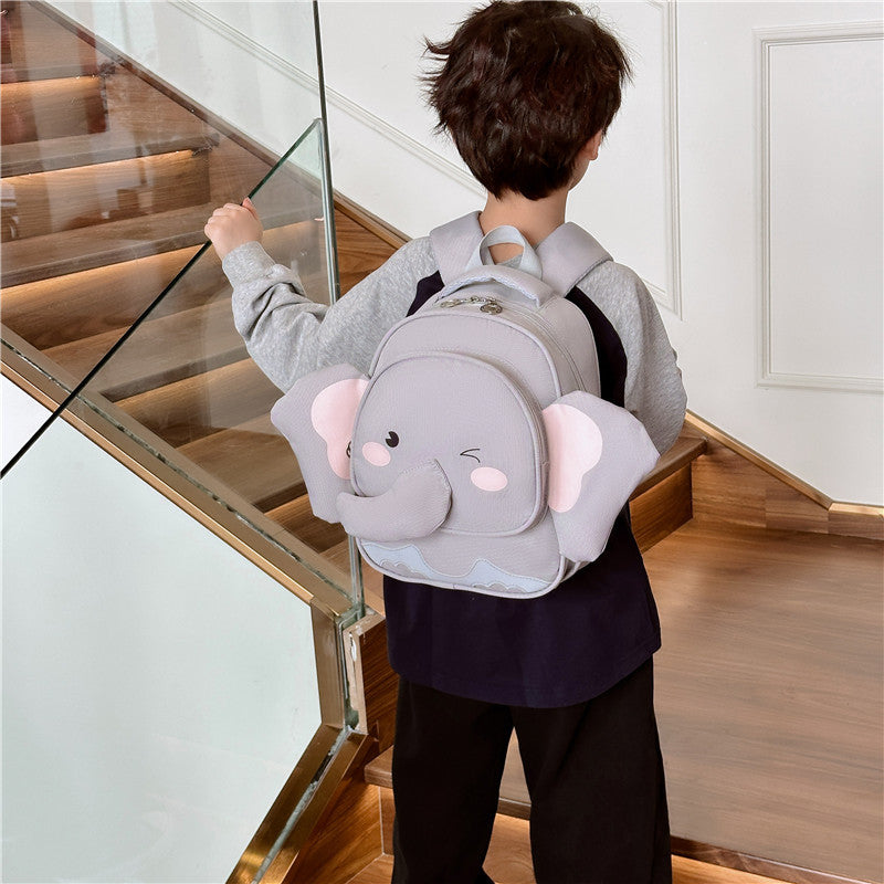 Children's Cute Elephant Lightweight Boys Canvas Bags