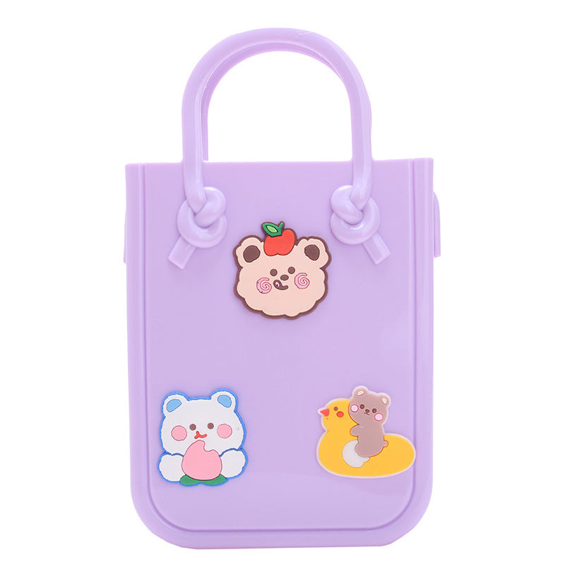 Children's Cute Cartoon Bear Silicone Mini Outing Children's Shoulder Bags