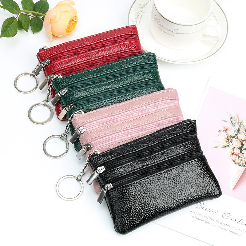 Pochette à fermeture éclair pour femmes, petit porte-monnaie à la mode