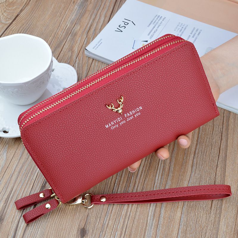 Women's Long Double Zip Large Capacity Clutch Ladies Wallets