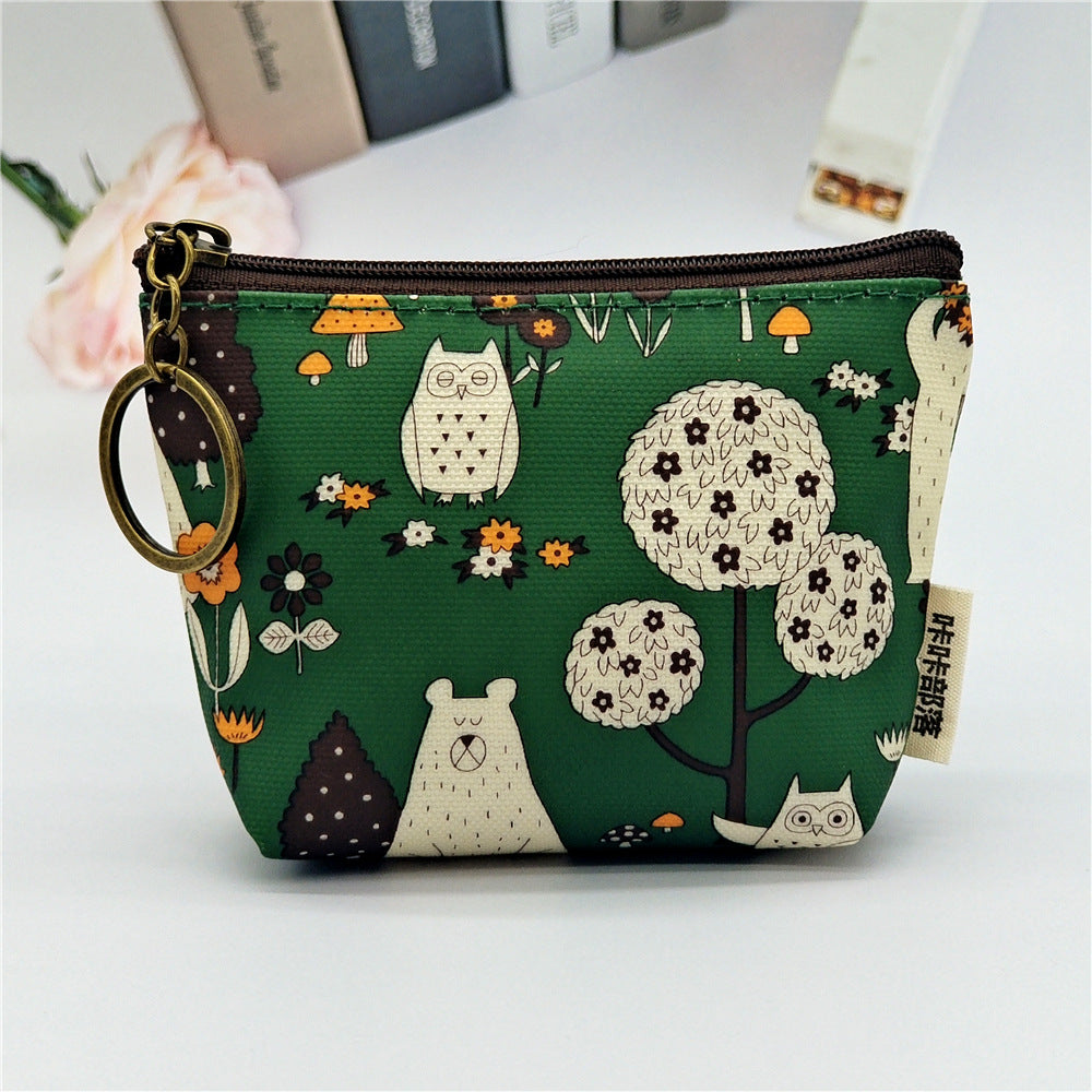 Women's Film Printed Cartoon Sier Sundries Storage Coin Purses