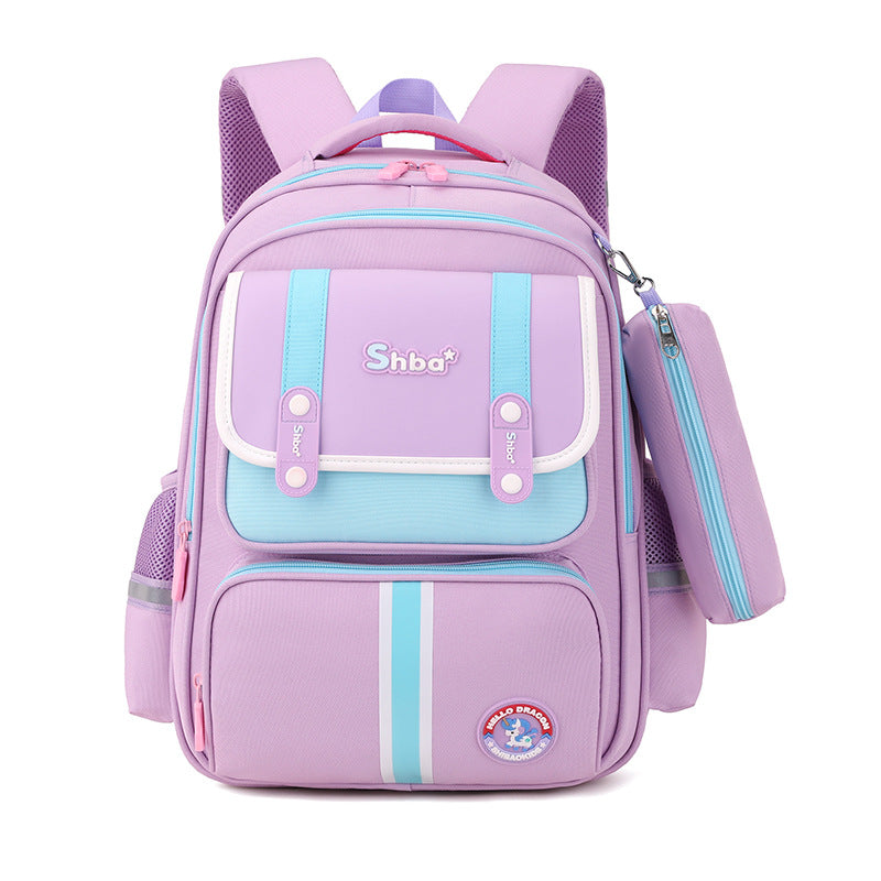 Children's Primary Grade Lightweight Burden Alleviation Spine Elementary School Students' Schoolbags