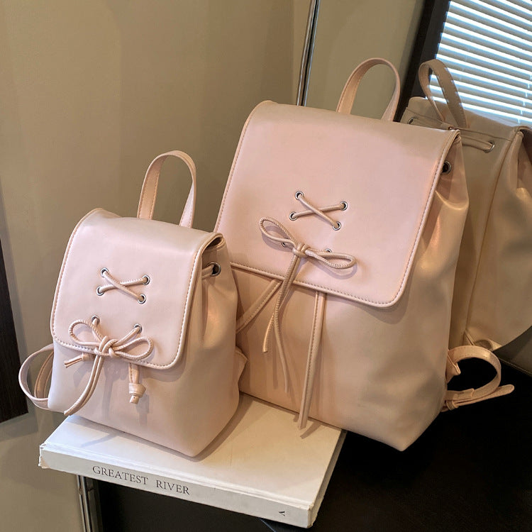 Women's Ballet Style Bow Fashionable Cute Portable Backpacks