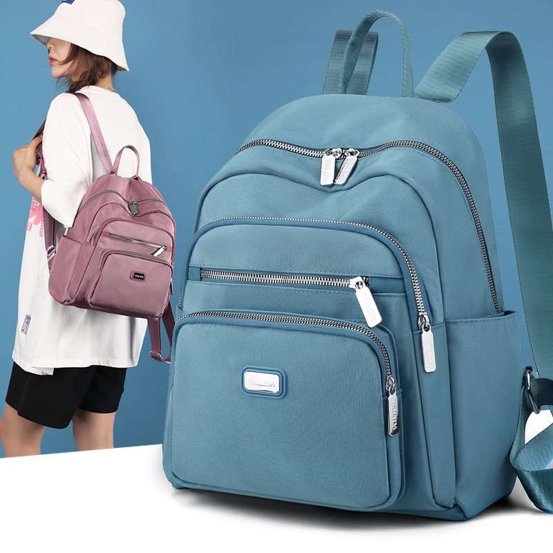 Women's Solid Color Simple Oxford Cloth Fashion Backpacks