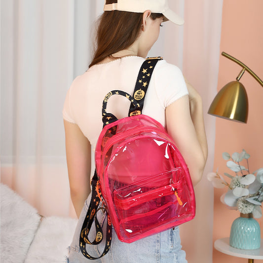 Slouchy élégant transparent imperméable pour mini sacs à dos