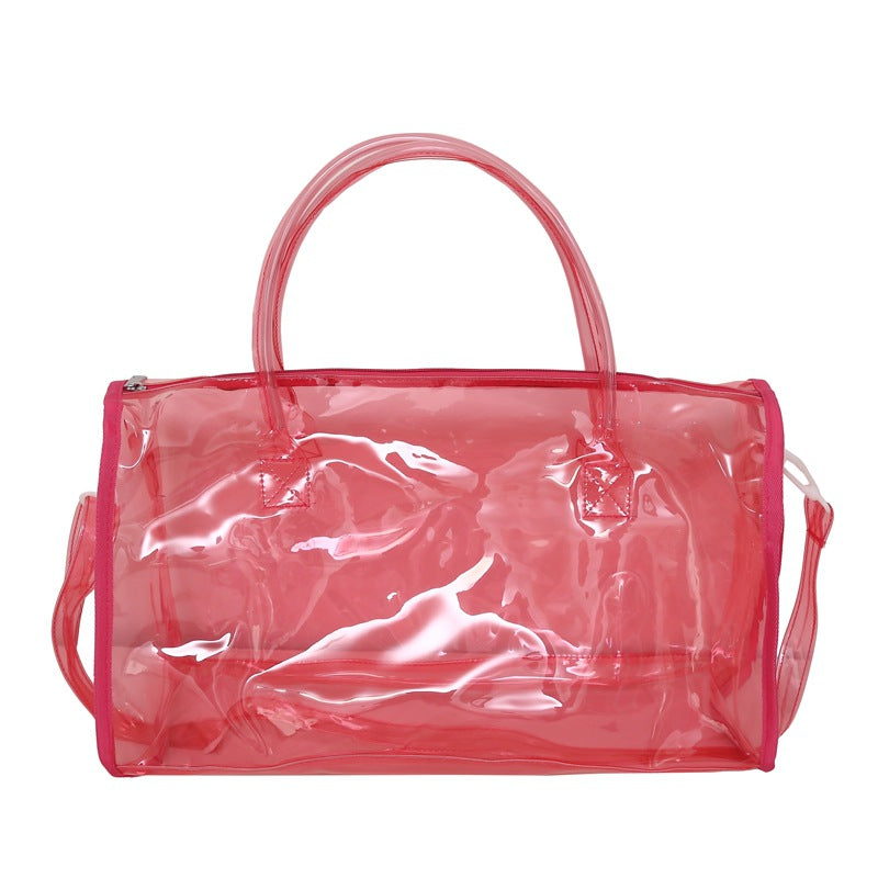 Candy Color Transparent Large Capacity Portable Travel Bags