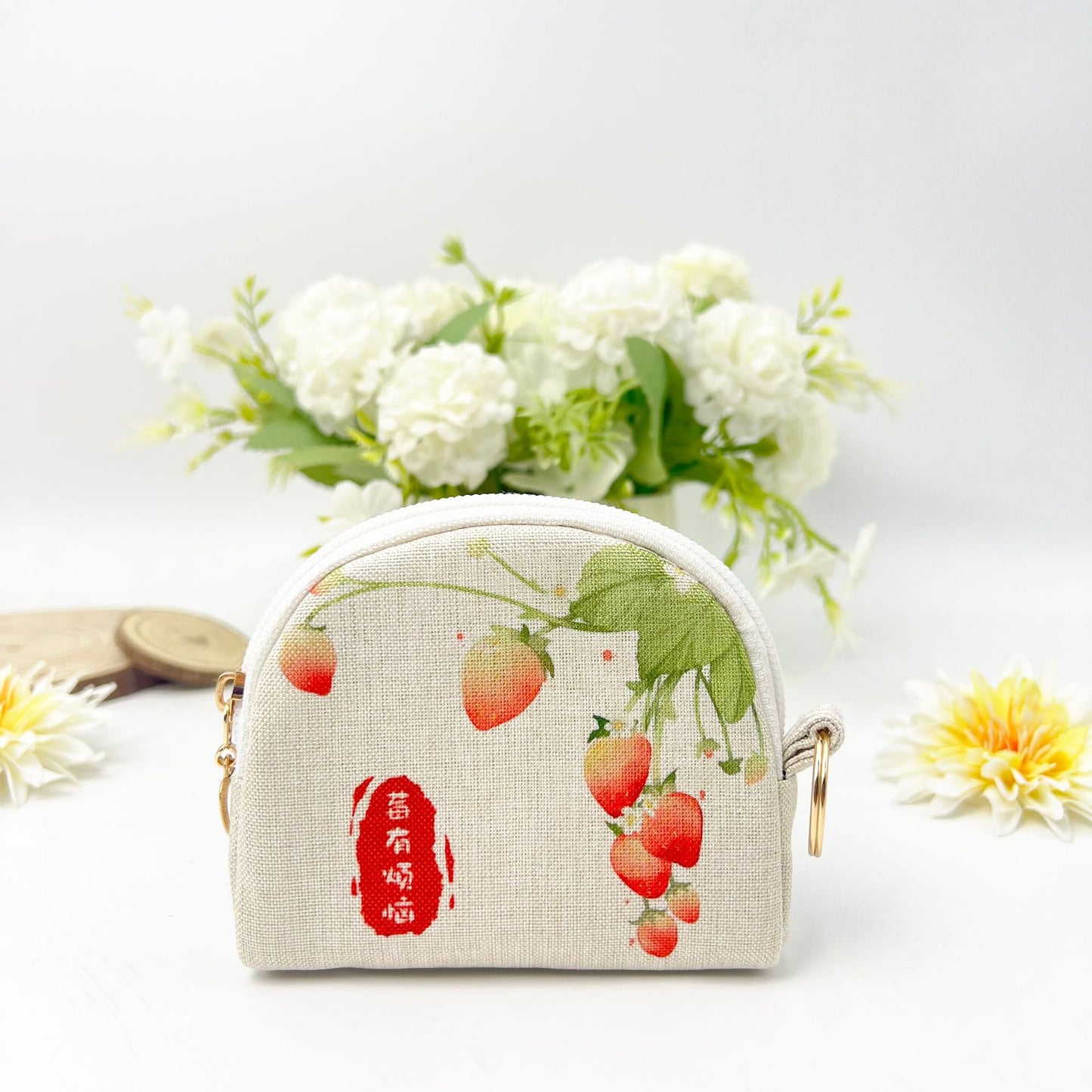 Hot Stamping Zipper Shell Portable Storage Small Coin Purses