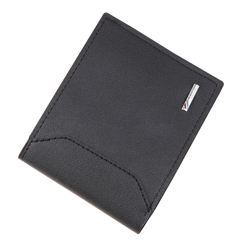 Men's Short Male Youth Fashion Stitching Thin Men's Wallets