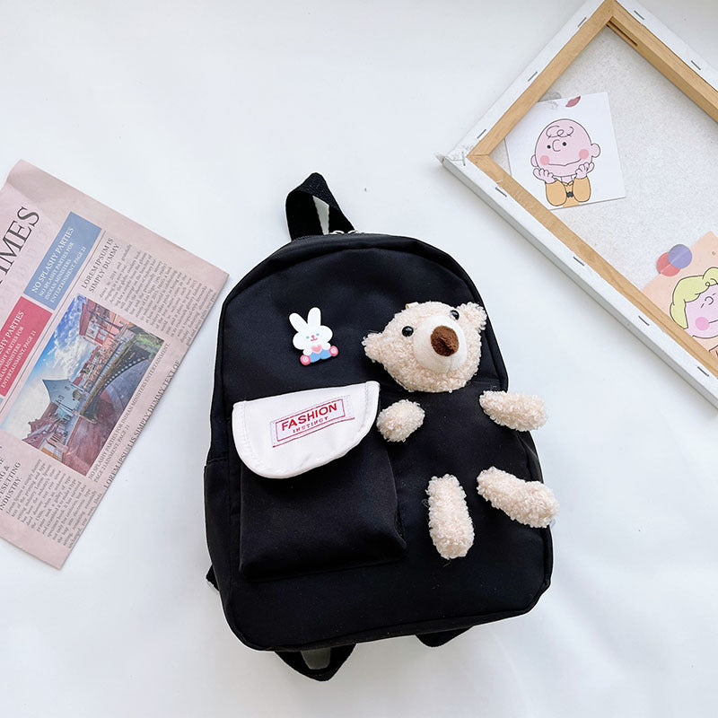 Children's Cartoon Cute Bear Large Capacity Nylon Children's Backpacks