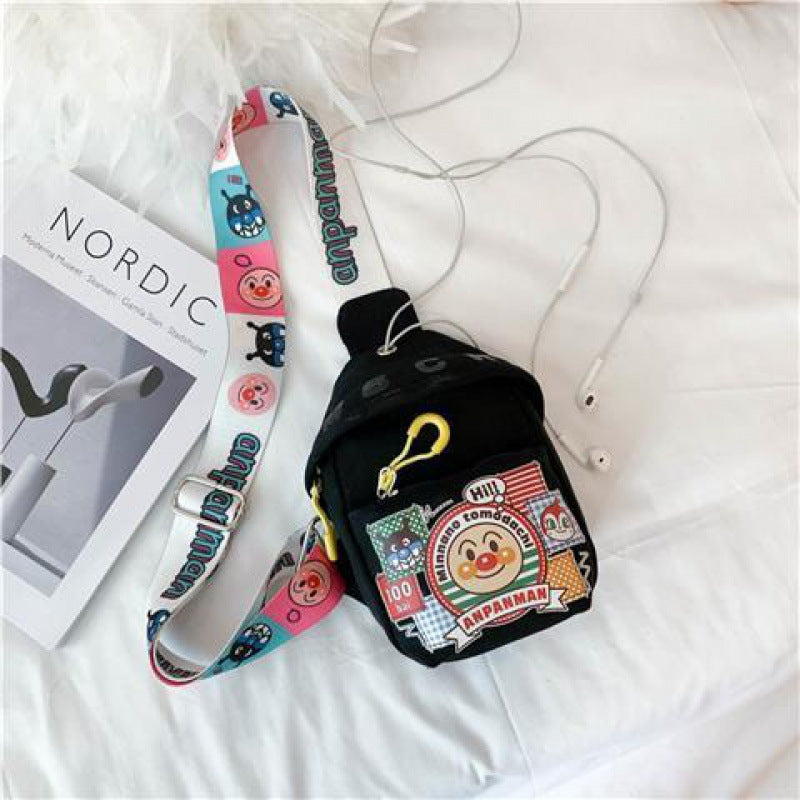 Women's & Children's & Cartoon Canvas Small Fashionable Korean Waist Packs