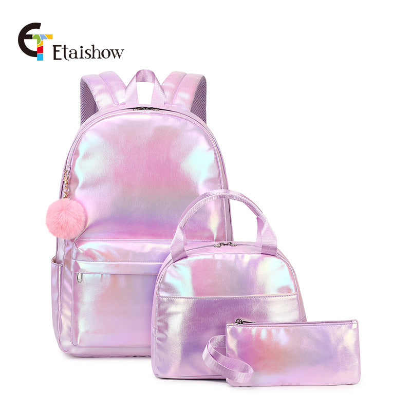 Three-piece Starry Sky Iti Printing Primary Elementary School Students' Schoolbags