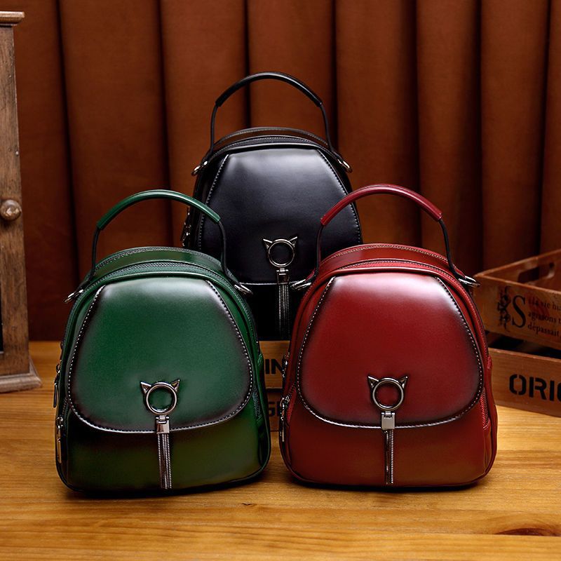 Women's Pretty Small Fashion Soft Leather Backpacks