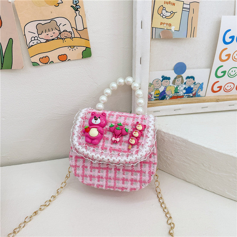 Children's Innovative Beautiful Pearl Cute Cartoon Children's Shoulder Bags